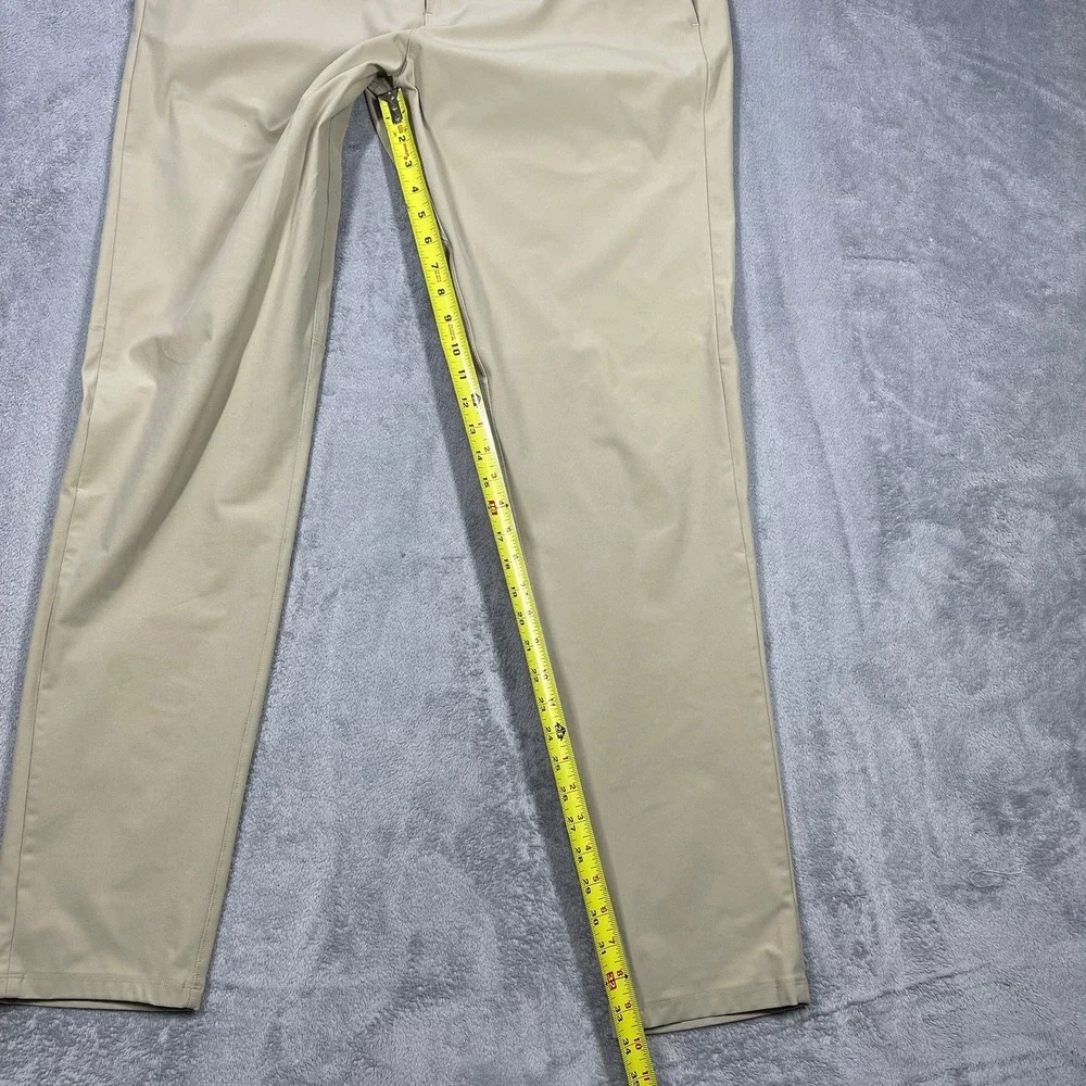 Lululemon Commission Slim-Fit Pants Mens 38 Khaki Tan Performance Chino READ